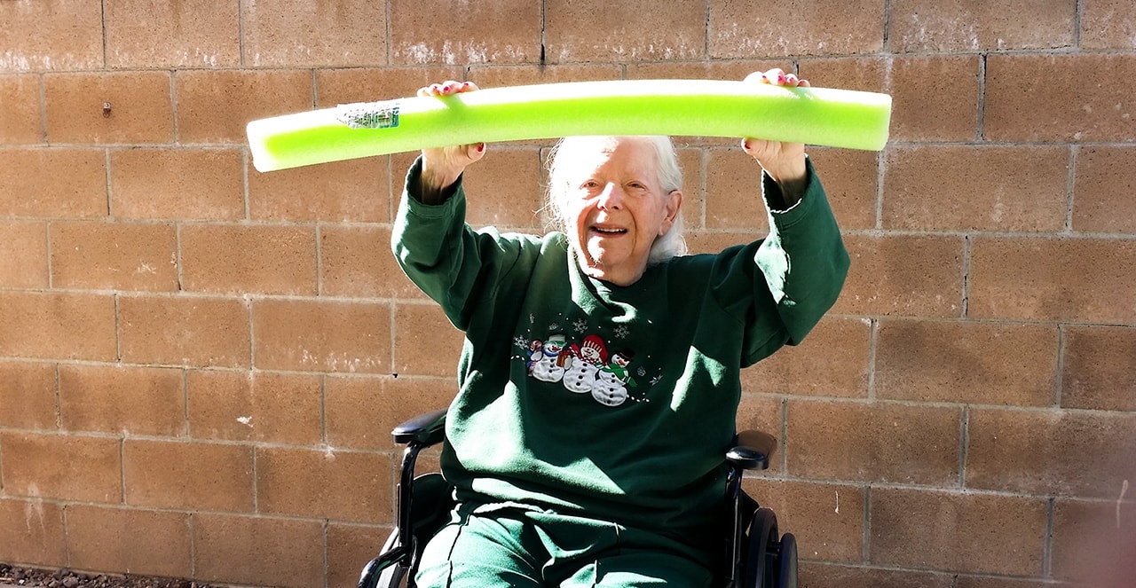 Residents celebrating together