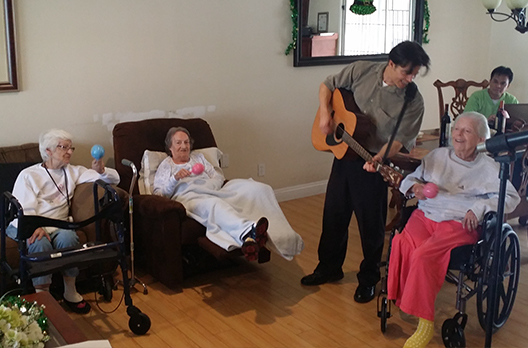 Live music entertainment for residents